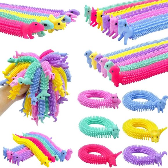 30 PCS Stretchy Fidget Toy,Sensory Fidget Worm Stretch Toys,Muticolor Stretchy S - Picture 1 of 7